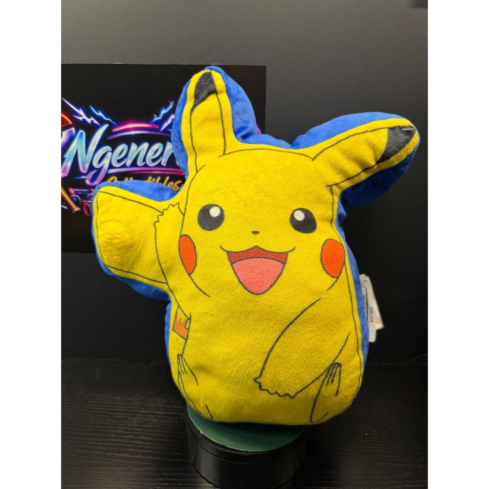 Pokemon Pikachu Plush Character Pillow The Northwest Group Yellow Blue 2023